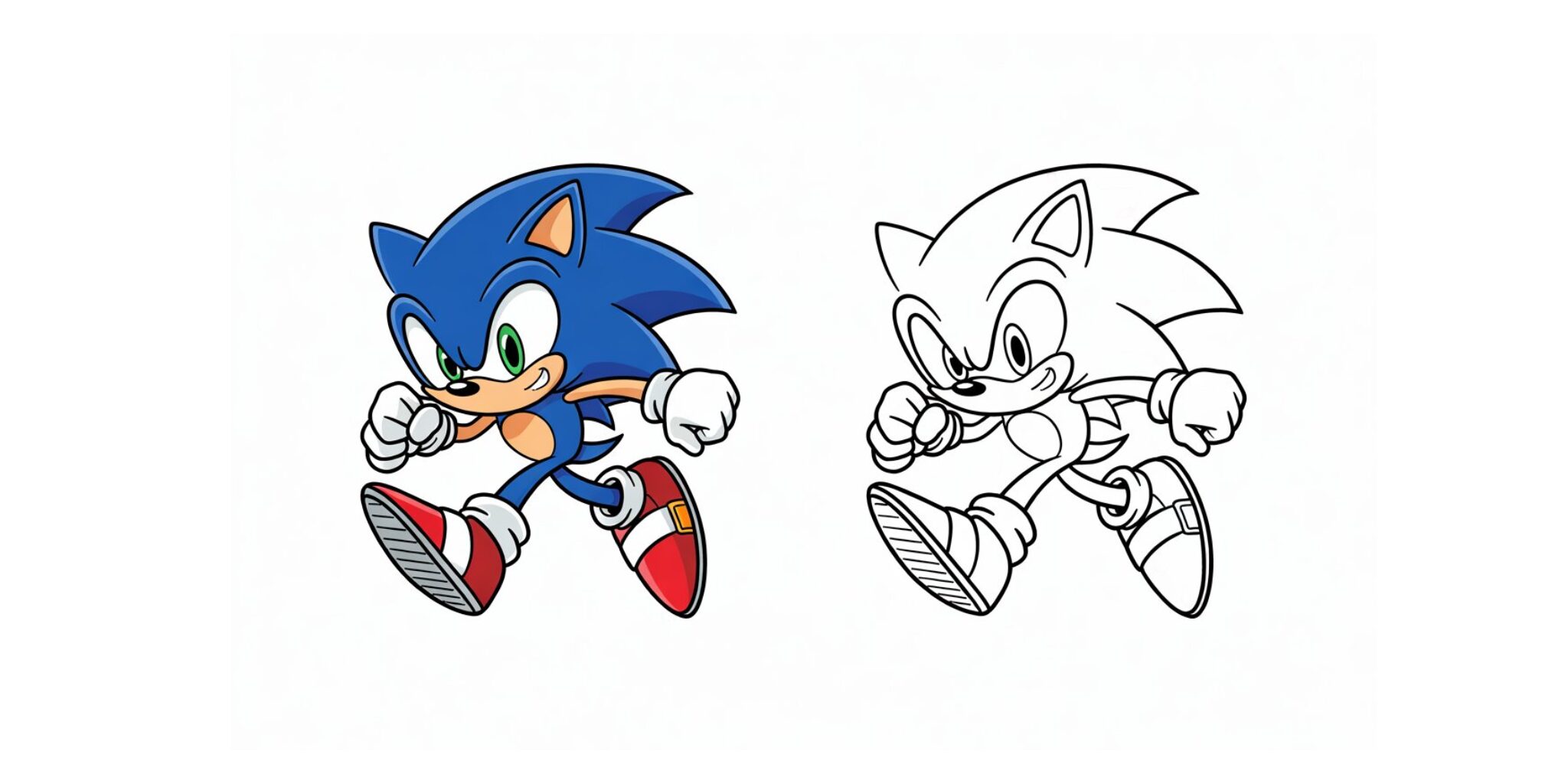 sonic da colorare